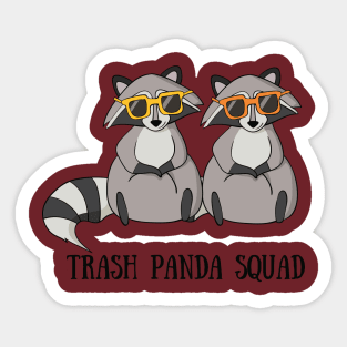 Trash Panda Squad, Funny Raccoon Sticker